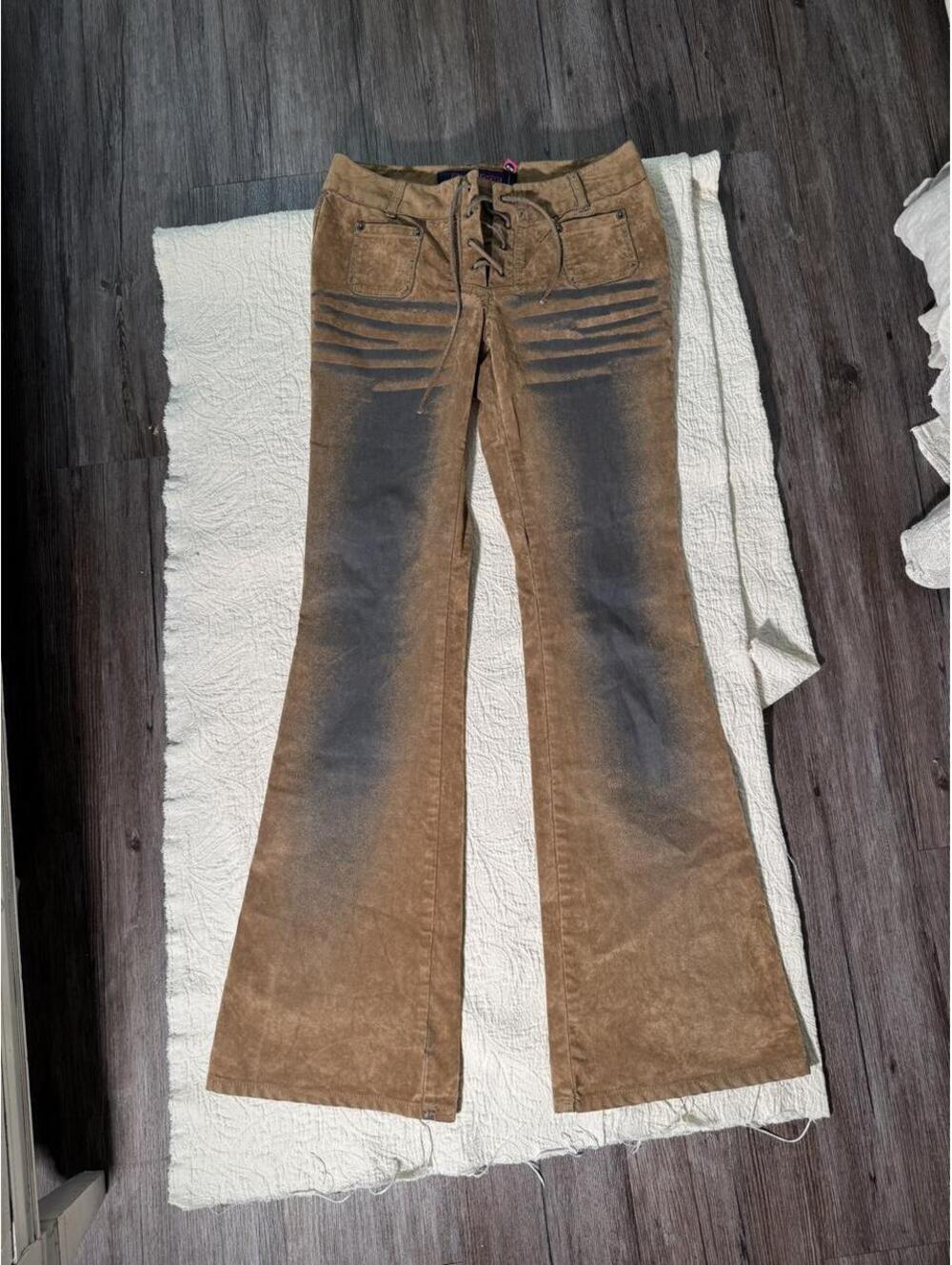 Y2K Brown fishbone jeans